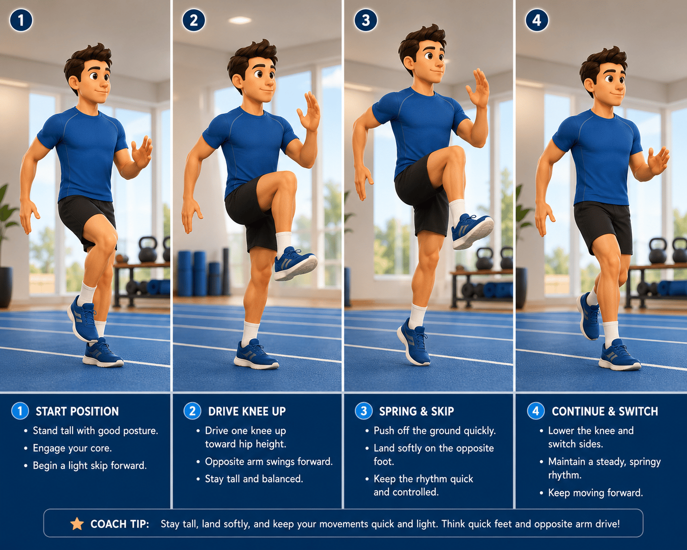 A-Skips exercise guide