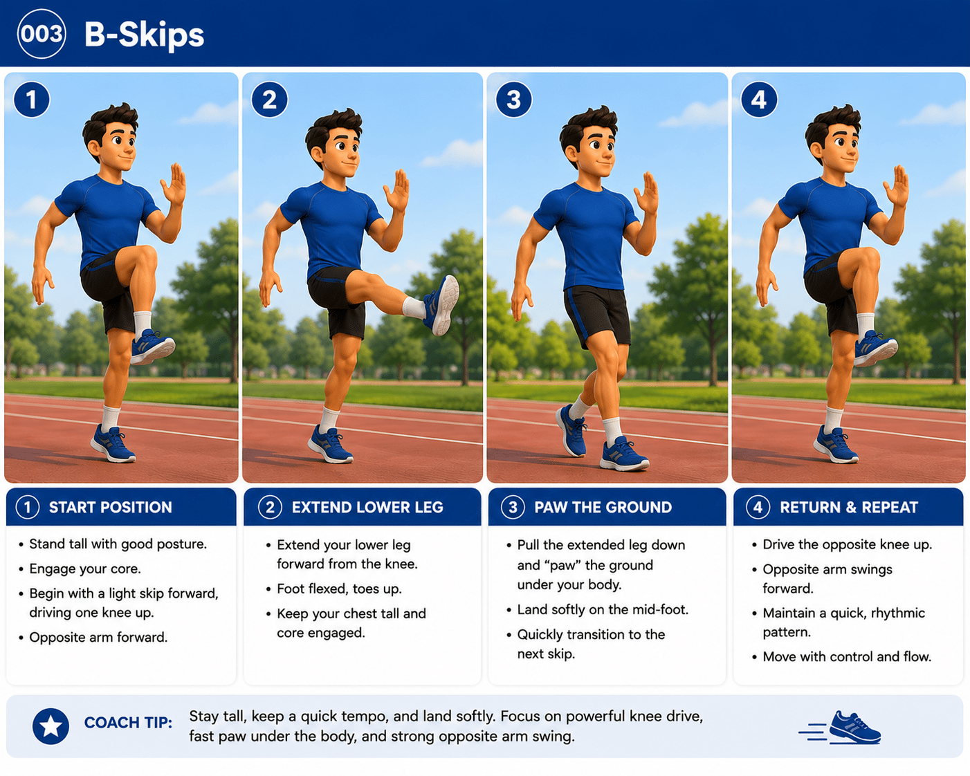 B-Skips exercise guide