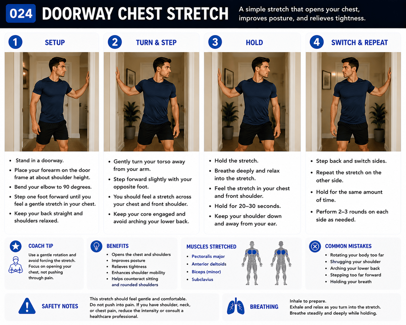Doorway Chest Stretch exercise guide