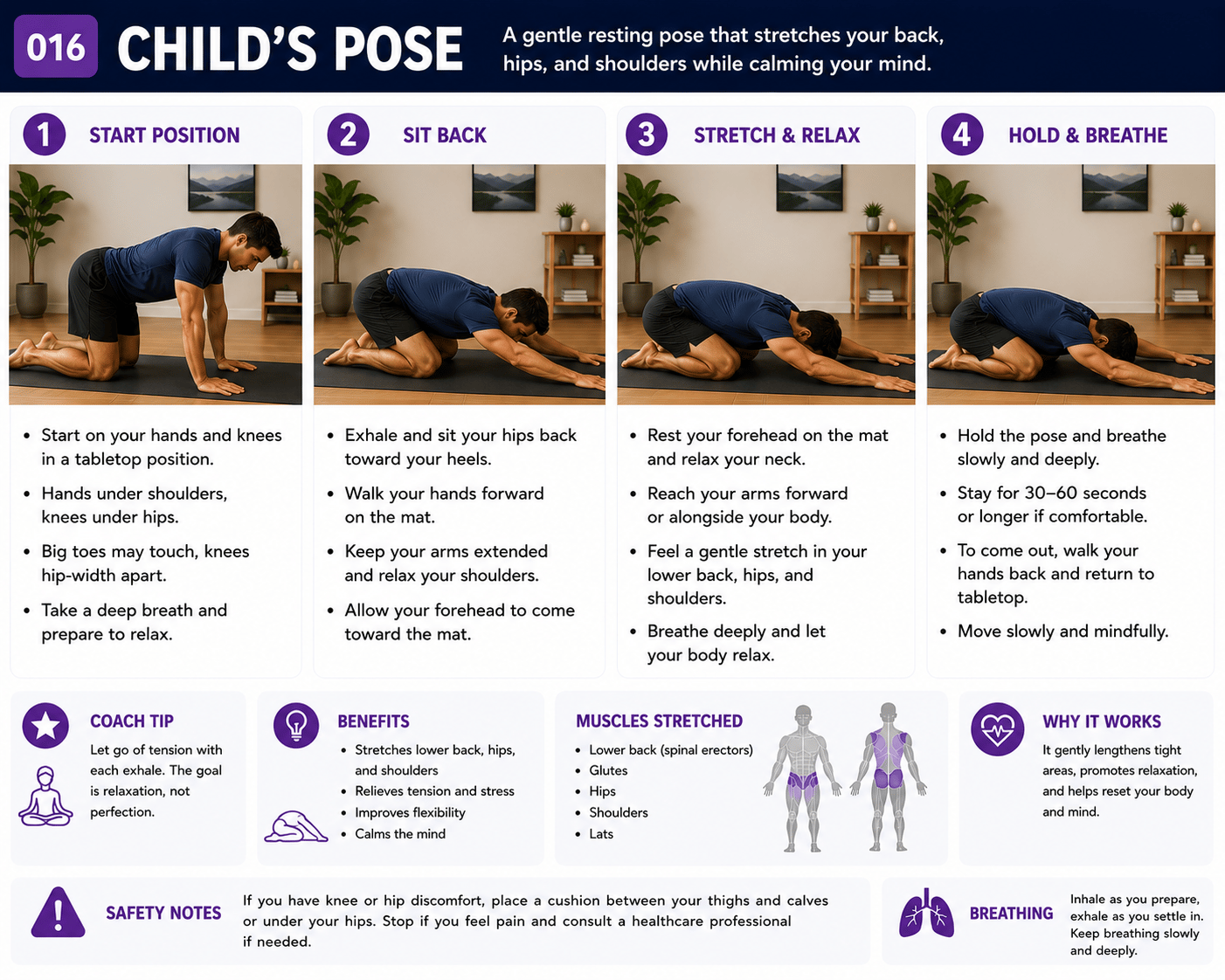 Child's Pose exercise guide