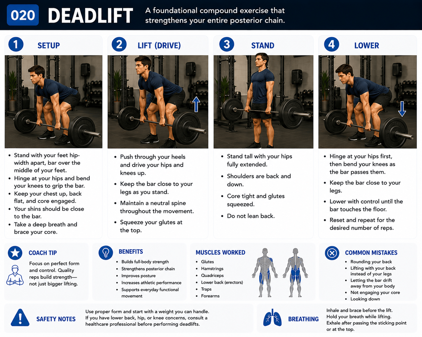 Deadlift exercise guide