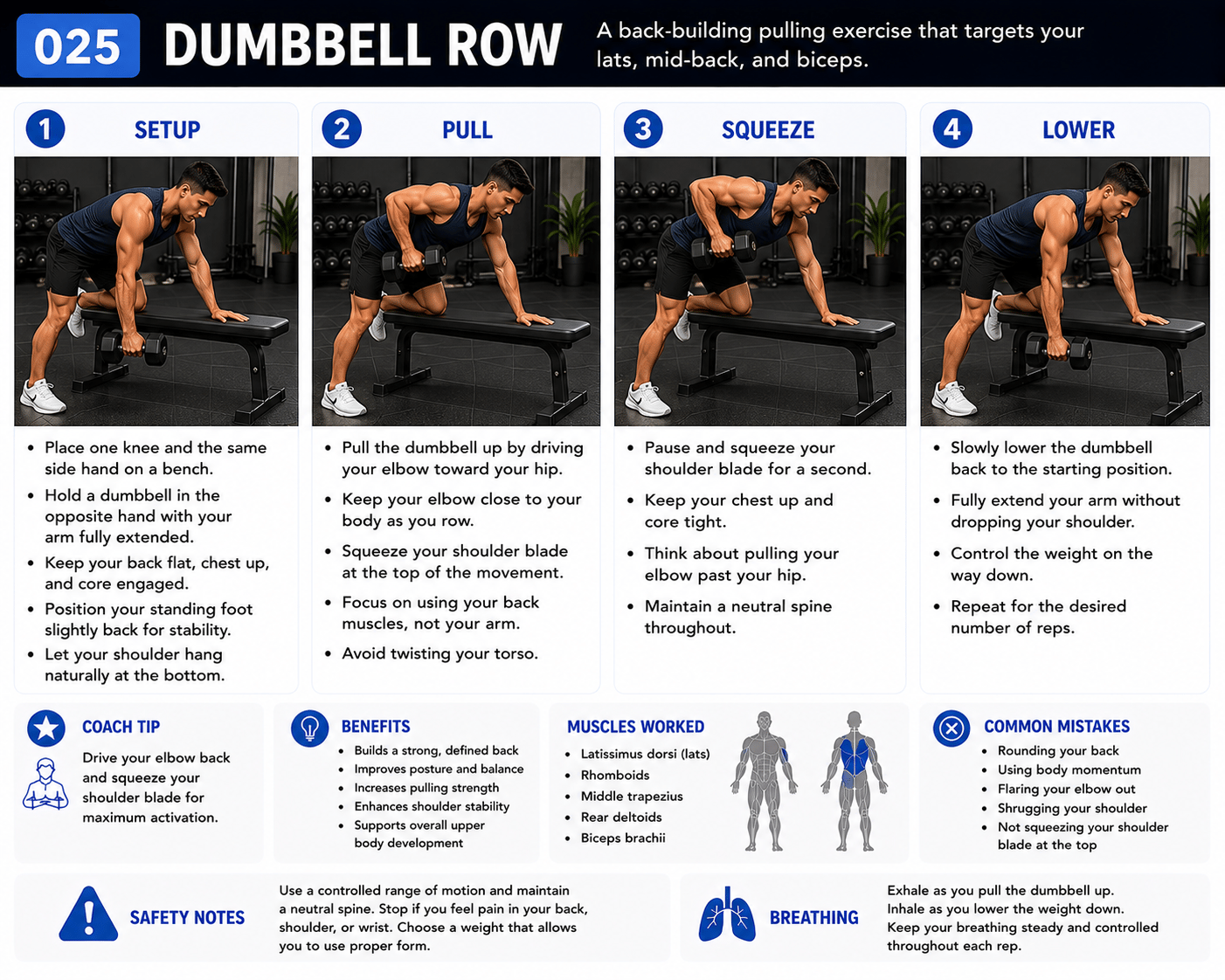 Dumbbell Row exercise guide