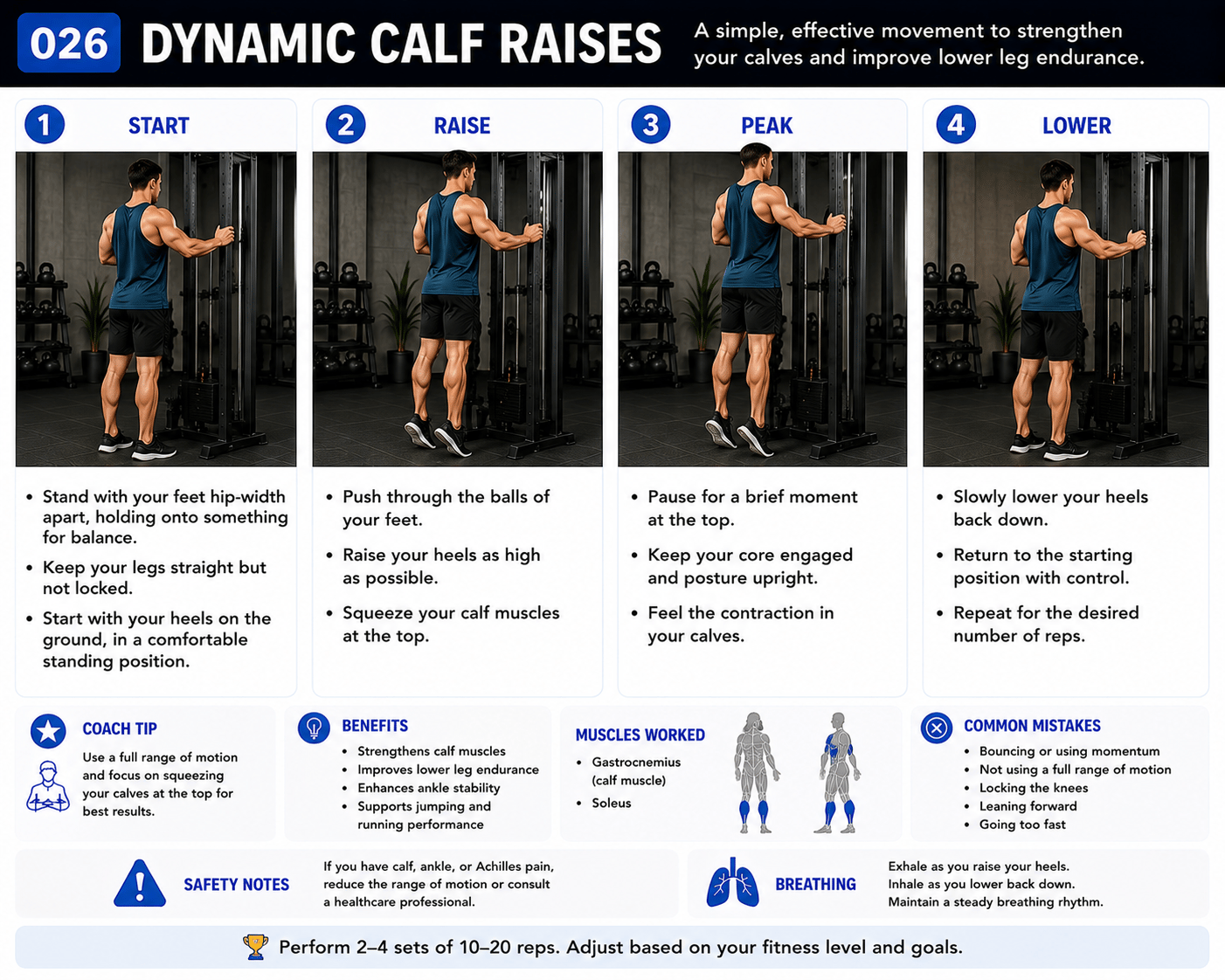 Dynamic Calf Raises exercise guide