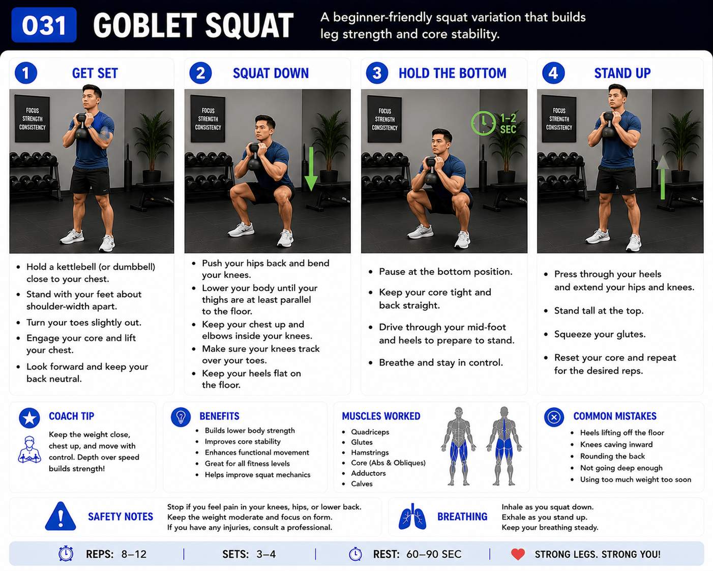Goblet Squat exercise guide
