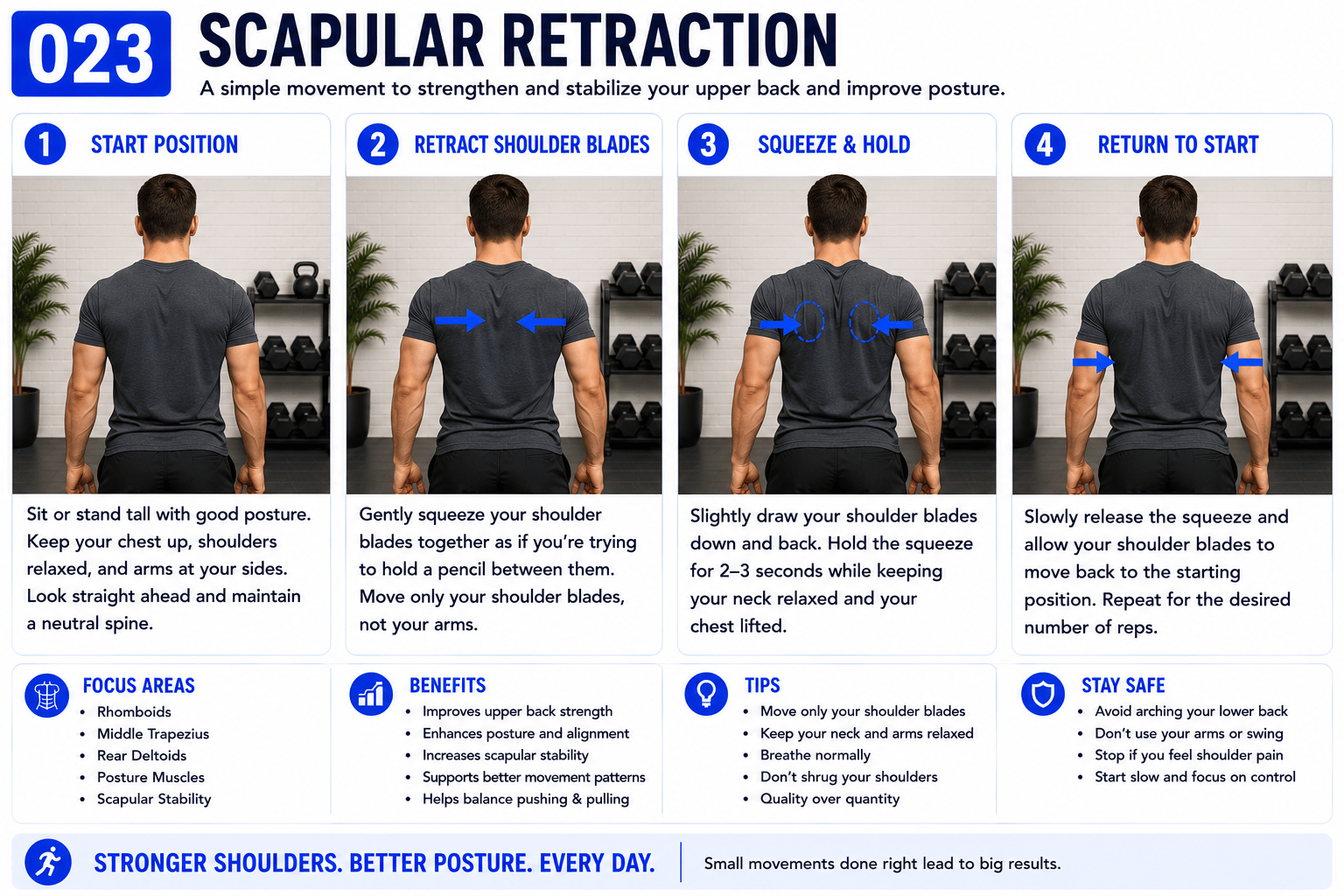 Scapular Retraction exercise guide